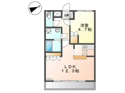 LEGACY GARDEN 壱番館(1LDK/1階)の間取り写真