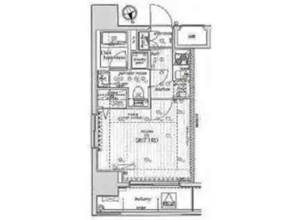 ヴェルステージ池袋(1K/2階)の間取り写真