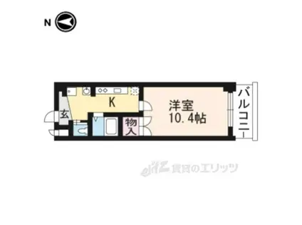 アートプラザ・ミー(1K/4階)の間取り写真