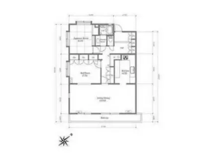 グランバリュー河田町(2LDK/3階)の間取り写真