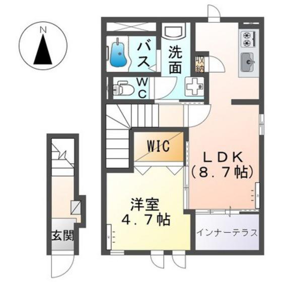 ドリーム シーティー(1LDK/2階)の間取り写真