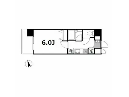 アヴァンツァーレ新宿ピアチェーレ(1K/5階)の間取り写真