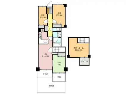 ライツ茅ヶ崎東海岸(3SLDK/1階)の間取り写真