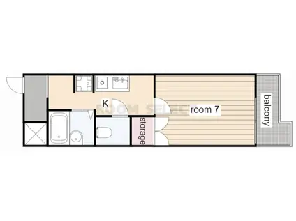エトワール大島(1K/3階)の間取り写真