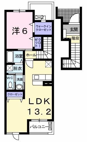 サラスヴァーティーY(1LDK/2階)の間取り写真