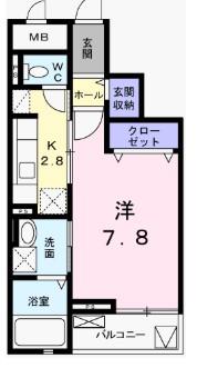 フィレールデュトラジャVII(1K/3階)の間取り写真