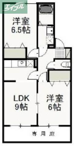 フォーシーズン秋(2LDK/1階)の間取り写真