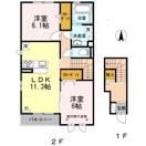 プラム シャルマン(2LDK/2階)の間取り写真