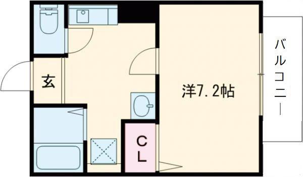 ULYSSES(1K/2階)の間取り写真