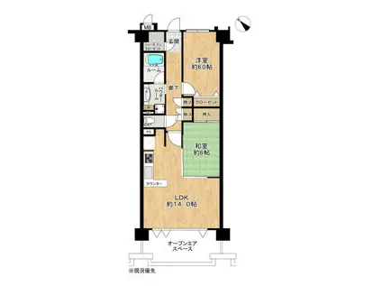 グランシティ湘南海岸マリナージュスクエア(2LDK/3階)の間取り写真