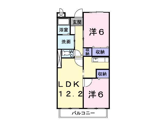 サンシャインM(2LDK/3階)の間取り写真