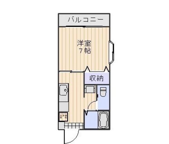 ディアスU I(1K/1階)の間取り写真