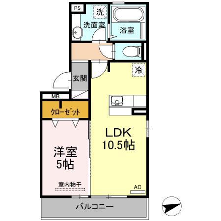 セントヒルズ(1LDK/3階)の間取り写真