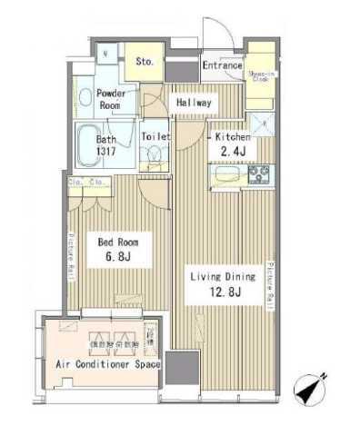 MY TOWER RESIDENCE(1LDK/11階)の間取り写真