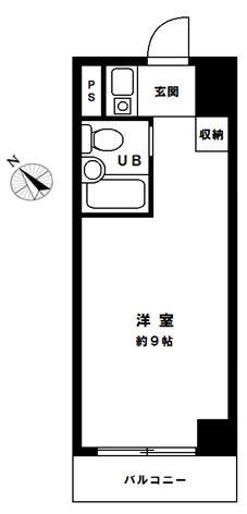ウィン池袋(ワンルーム/4階)の間取り写真
