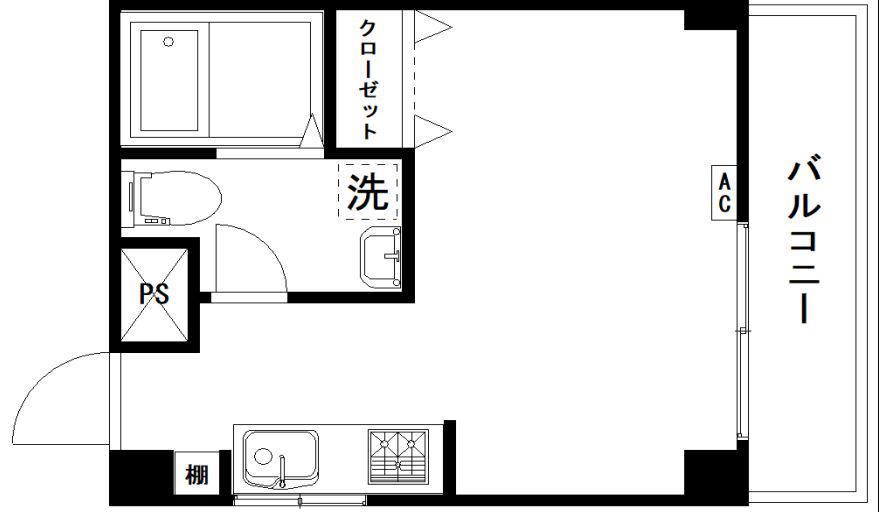 ブエナビスタ初台(ワンルーム/4階)の間取り写真