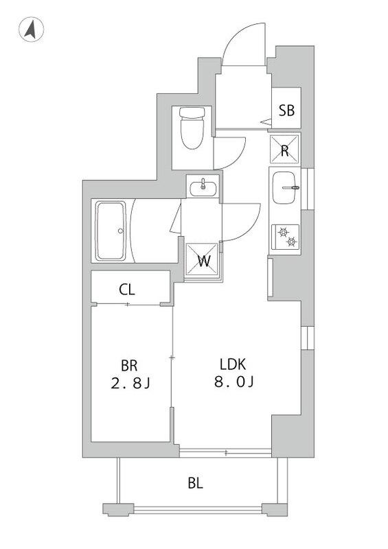 GRANDUO三軒茶屋11(1LDK/3階)の間取り写真