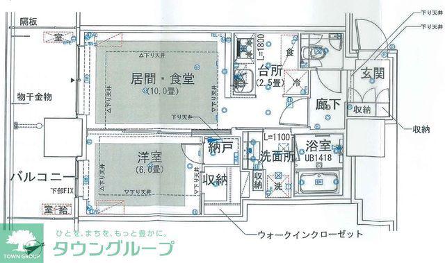 グランドシティタワー池袋(1LDK/11階)の間取り写真