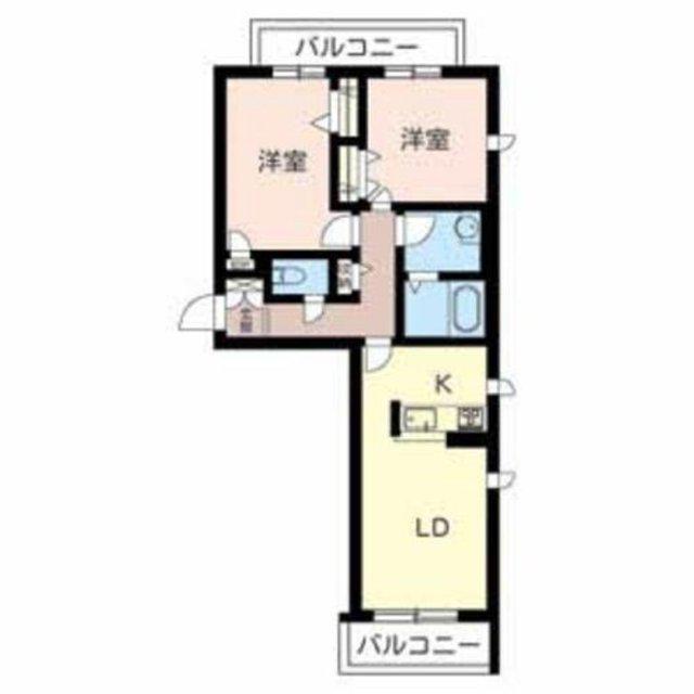 シャーメゾン長吉(2LDK/1階)の間取り写真