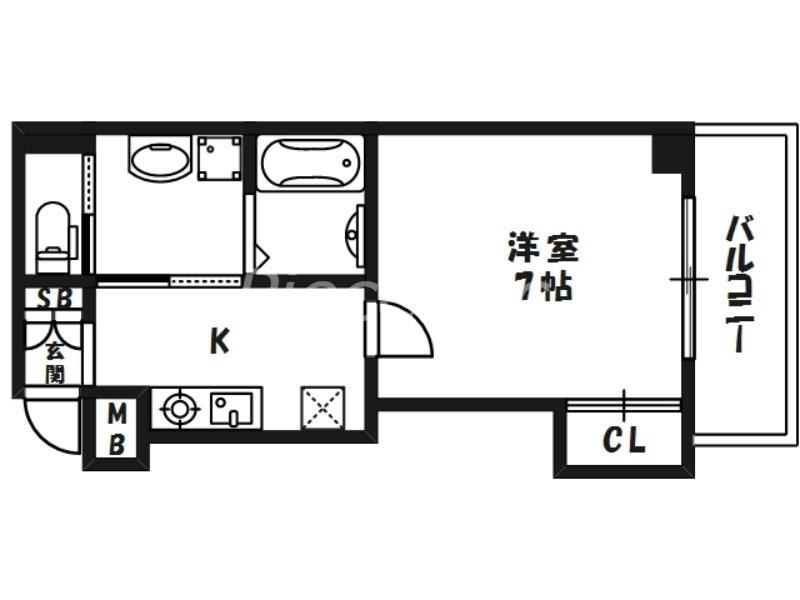 TERRACERESIDENCE梅田東(1K/10階)の間取り写真