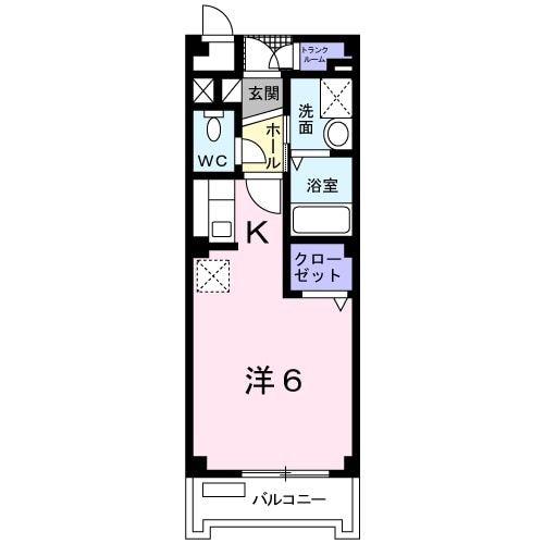 エトワール和田(1K/2階)の間取り写真