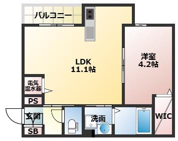 アート樟葉(1LDK/3階)の間取り写真
