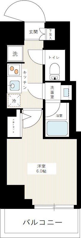 アイル横浜ノースツインズI(1K/9階)の間取り写真
