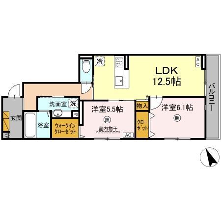 DS LIEN B(2LDK/2階)の間取り写真