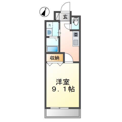 LA FORTE TAOJI(1K/1階)の間取り写真