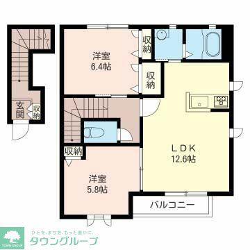 BWドミール(2LDK/2階)の間取り写真