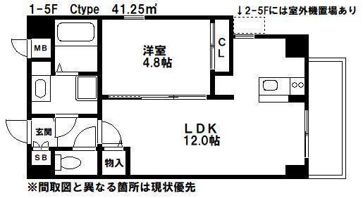 ロジュマンエスト(1SLDK/1階)の間取り写真