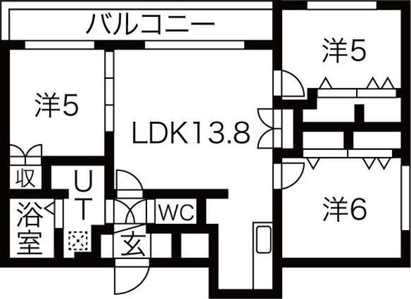 ラトリューゼ(3LDK/4階)の間取り写真