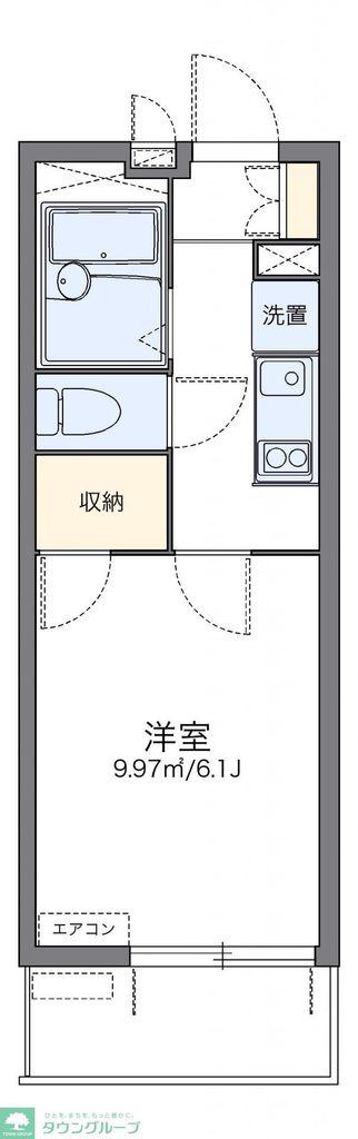 レオパレスNEXTII(1K/2階)の間取り写真