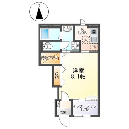 スターテラスII南田町(1K/1階)の間取り写真