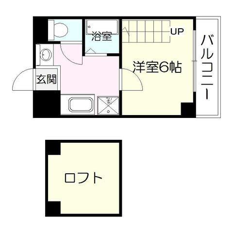UEハウス六番館(1K/5階)の間取り写真