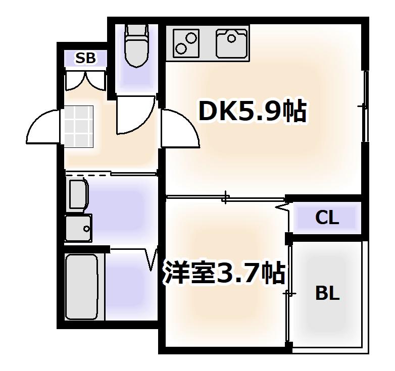 STARLIGHT STUDIOS(1DK/2階)の間取り写真