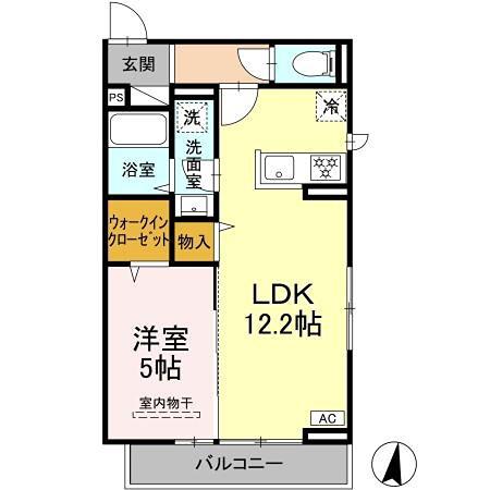 レグルス(1LDK/2階)の間取り写真