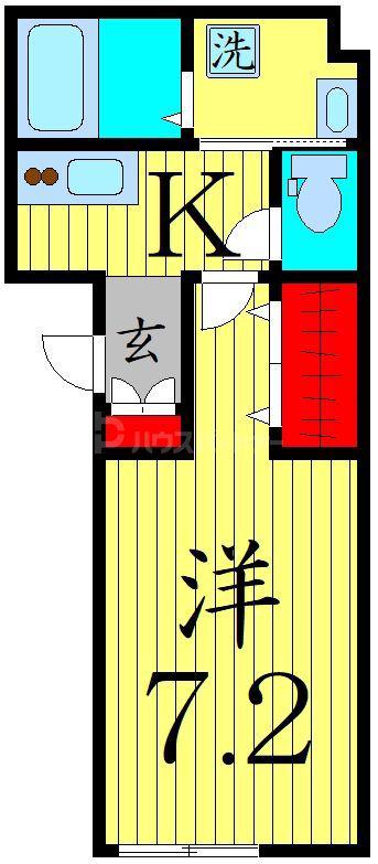 エステル堀切(1K/1階)の間取り写真