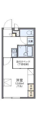 レオパレスT UPジョイ(1K/1階)の間取り写真