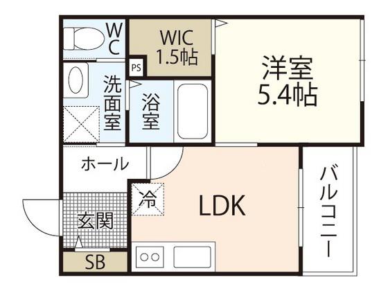 MAISON DE UNICO (1DK/2階)の間取り写真