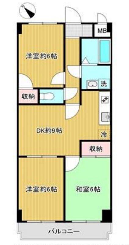 ジュエル葛西(3DK/1階)の間取り写真
