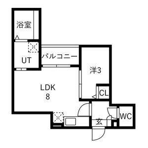 JACK MIYAHARAIII(1LDK/2階)の間取り写真