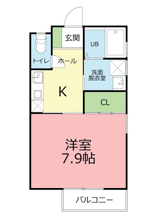 EL PATIO(1K/1階)の間取り写真