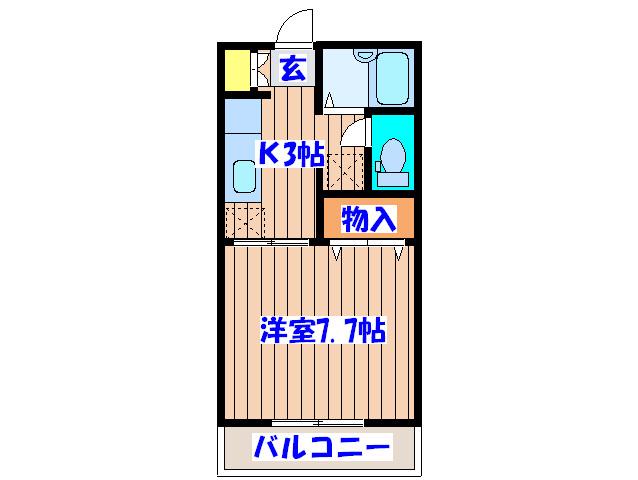 シャルマンコート(1K/2階)の間取り写真