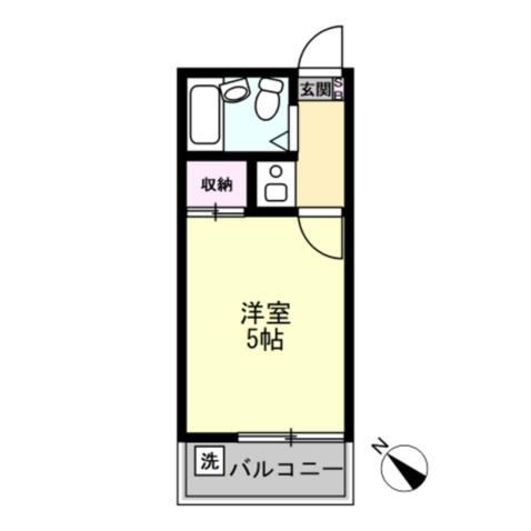 プララT&H(1K/1階)の間取り写真