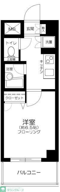 レベント高円寺(1K/2階)の間取り写真