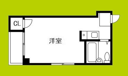 アヴァンス北大阪(ワンルーム/4階)の間取り写真
