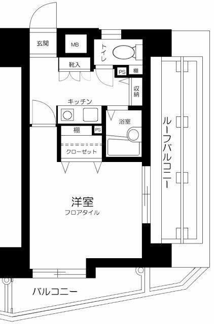 ダイホープラザ上落合(1K/9階)の間取り写真