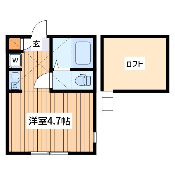 コンフォールシャルム川崎(ワンルーム/2階)の間取り写真