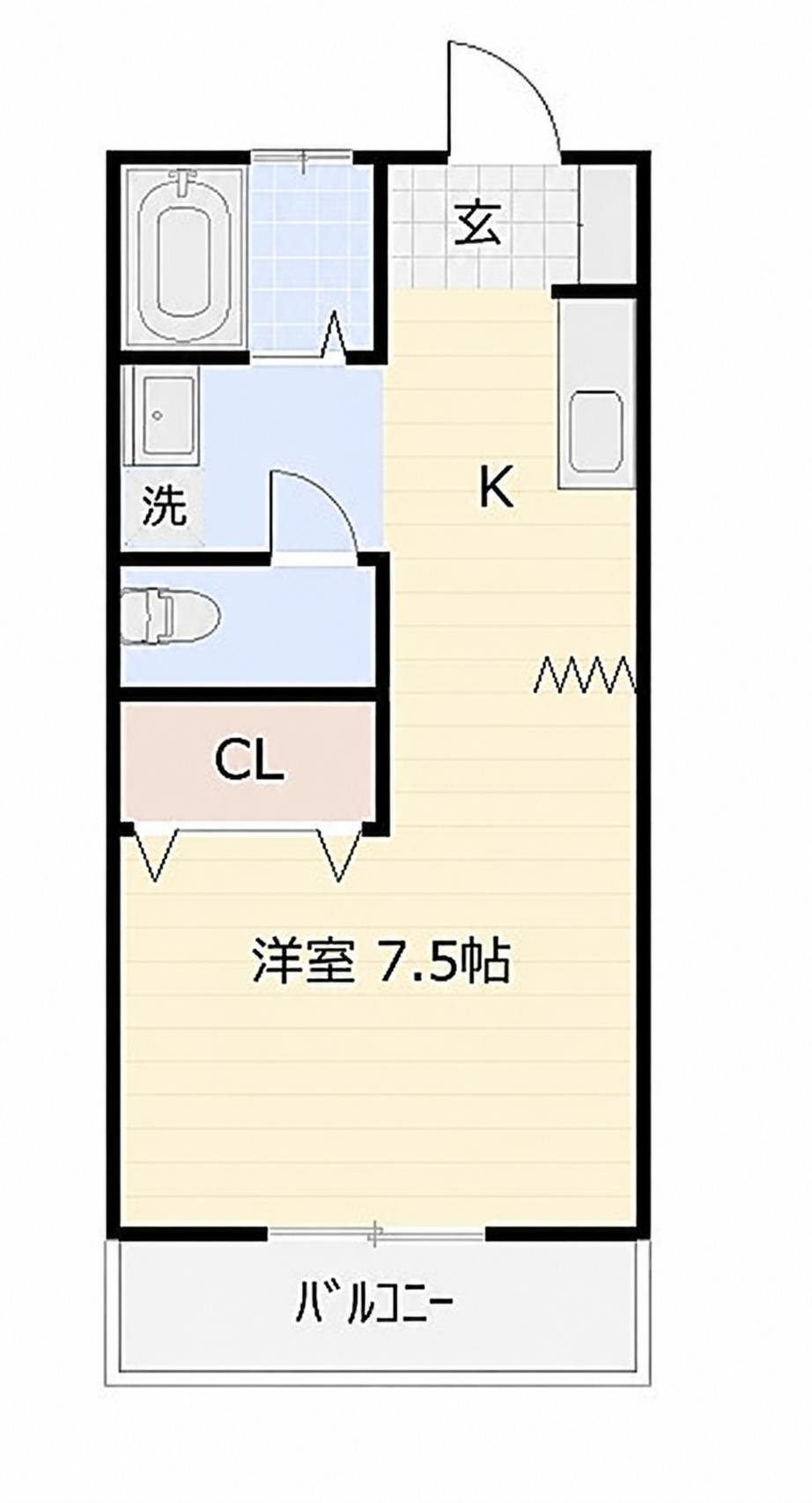 三幸ハイツ(1K/1階)の間取り写真